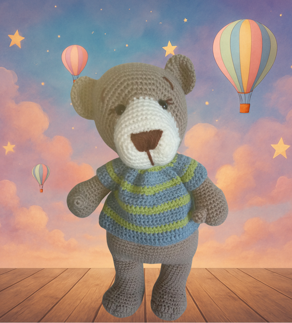 Ginger Bear Crochet Toy for Babies