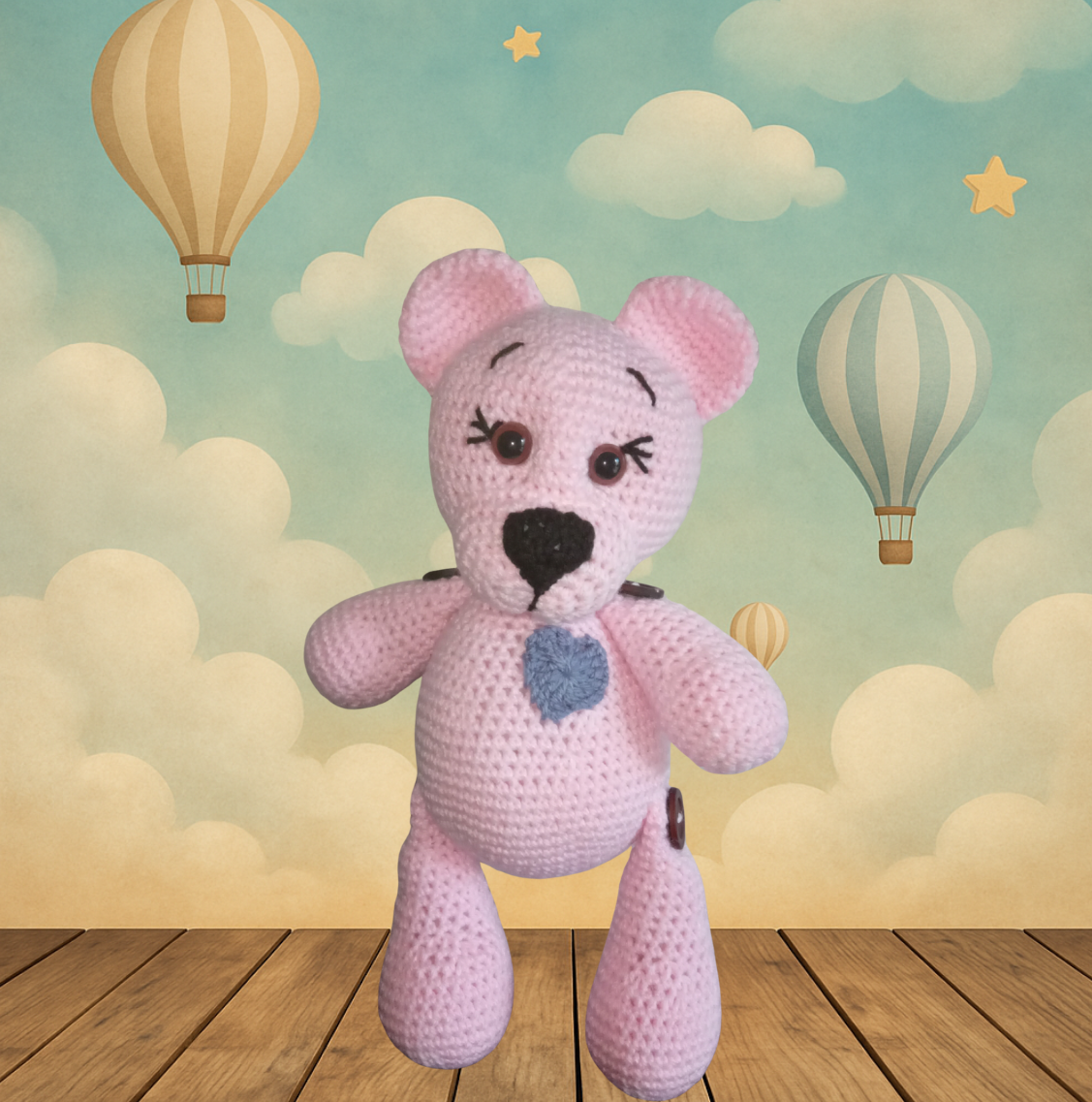 Ruby Bear Crochet Toy for Babies