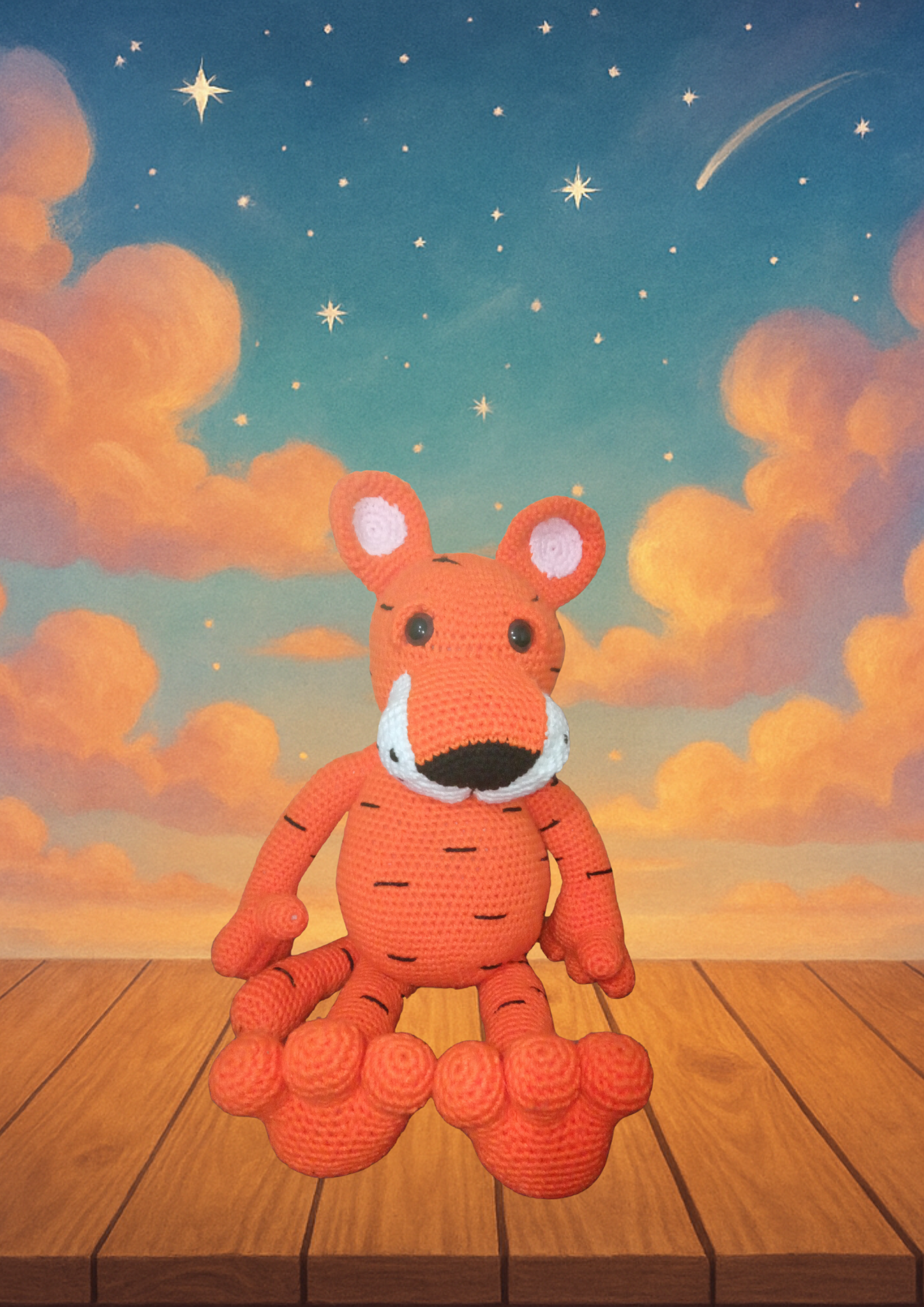 Tobie Tiger – Handmade Crochet Toy for Babies