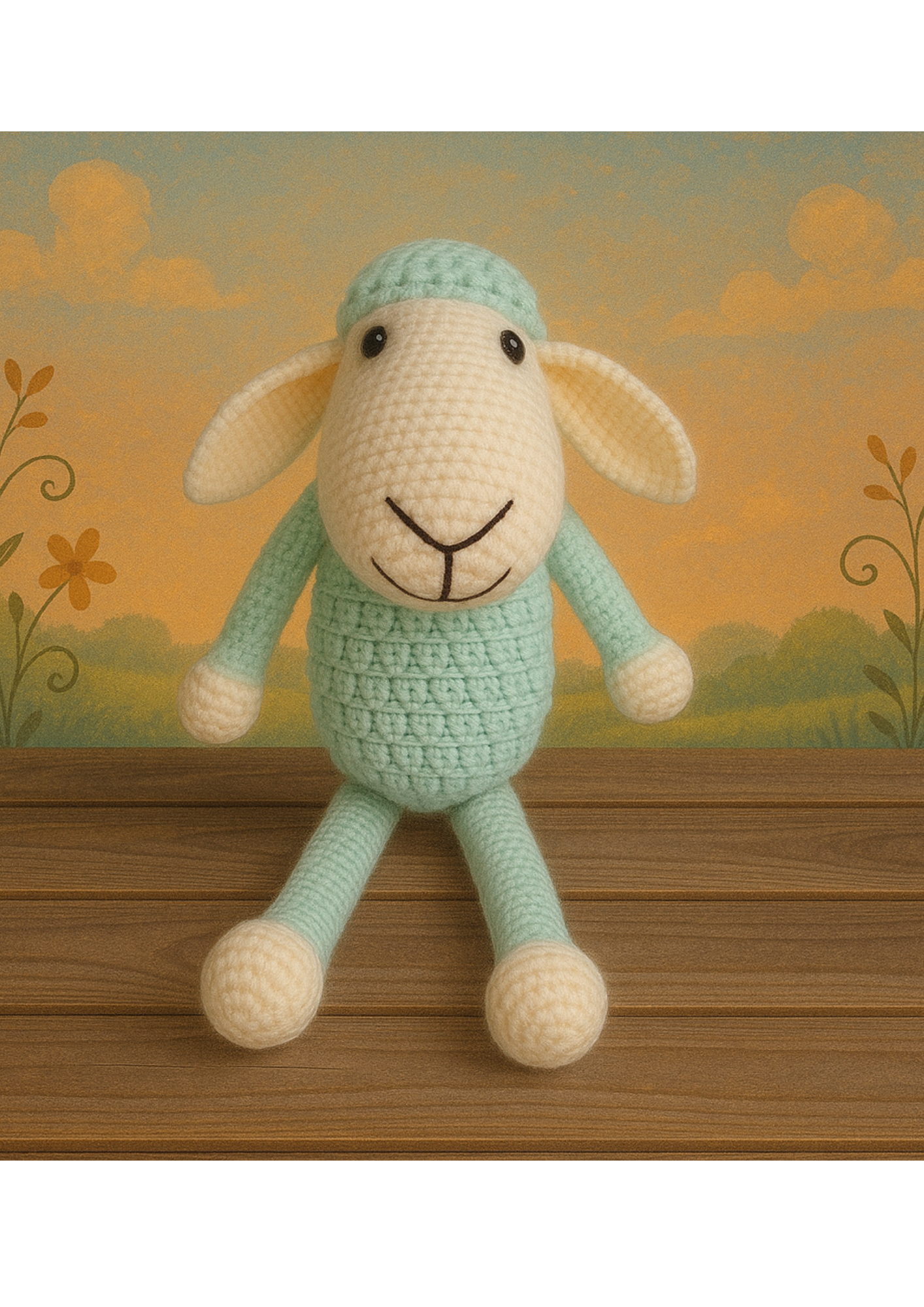 Snowball Sheep – Handmade Crochet Toy for Babies