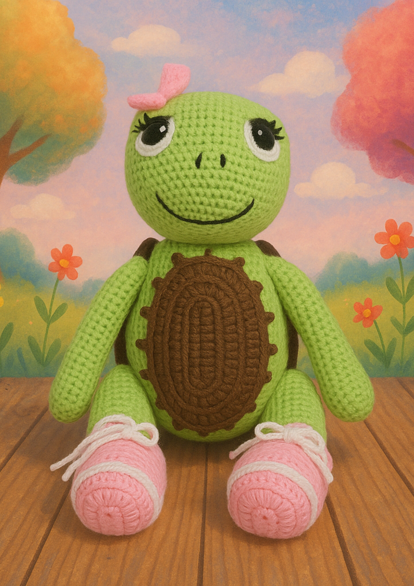 Coralie the Turtle – Handmade Crochet Toy for Babies